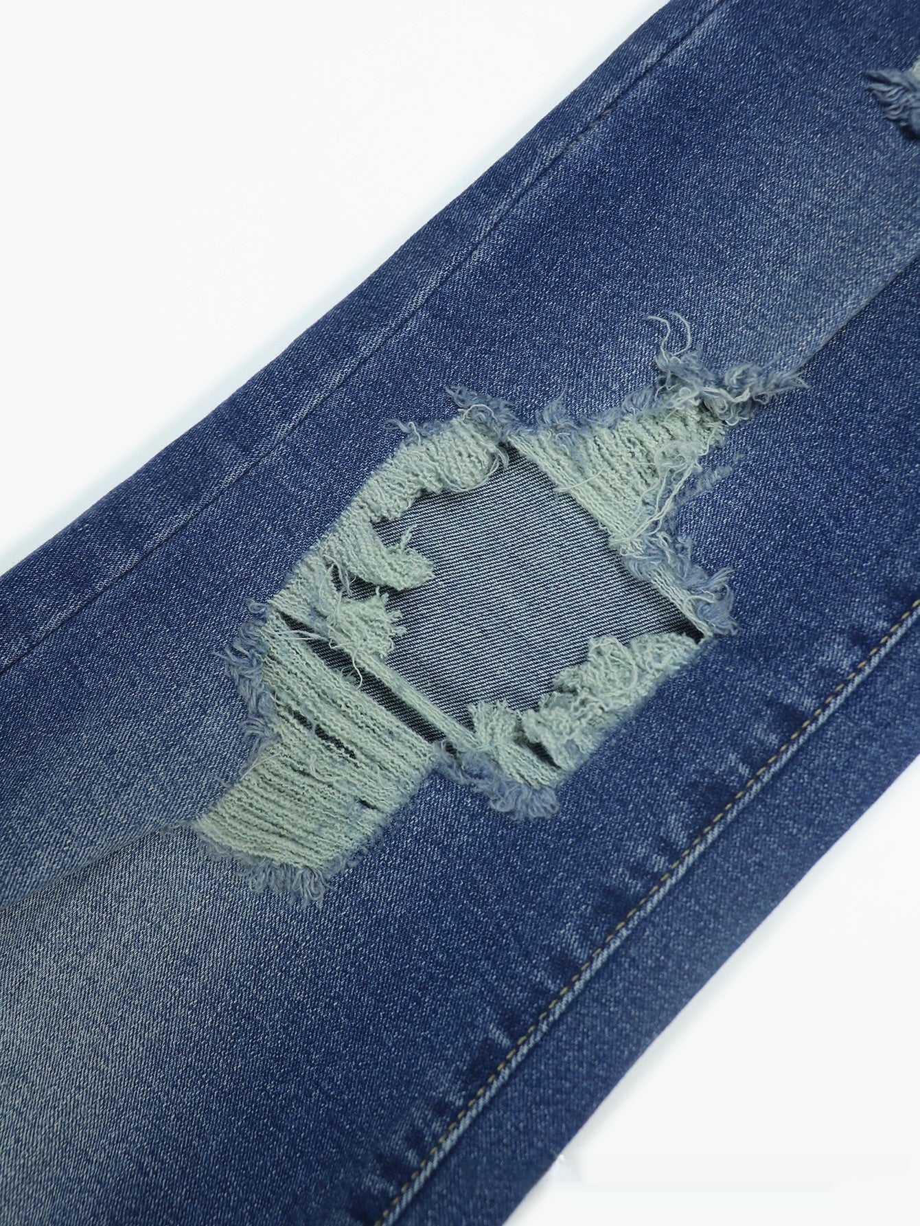 Calça Jeans Colada Azul Escuro - Cintura Alta e Destroyed