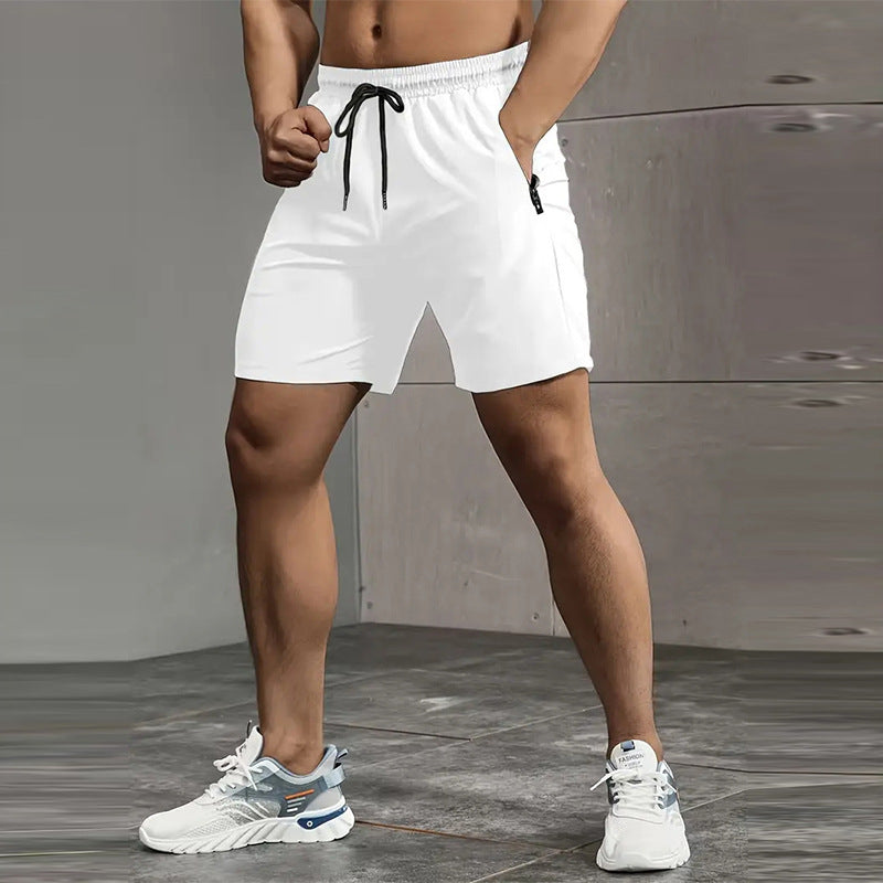 Shorts Esportivos Masculinos em Seda Gelada