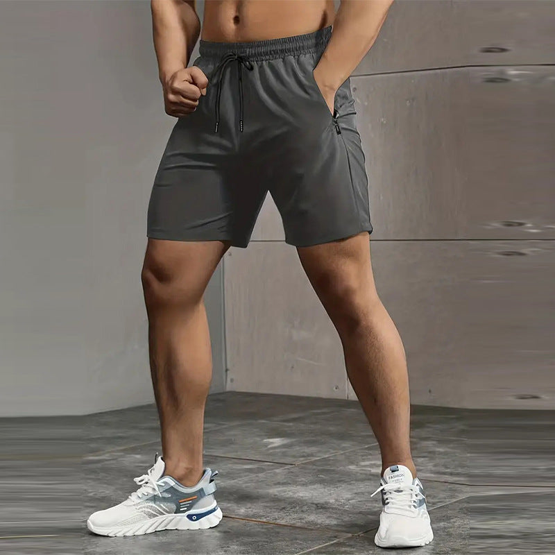 Shorts Esportivos Masculinos em Seda Gelada
