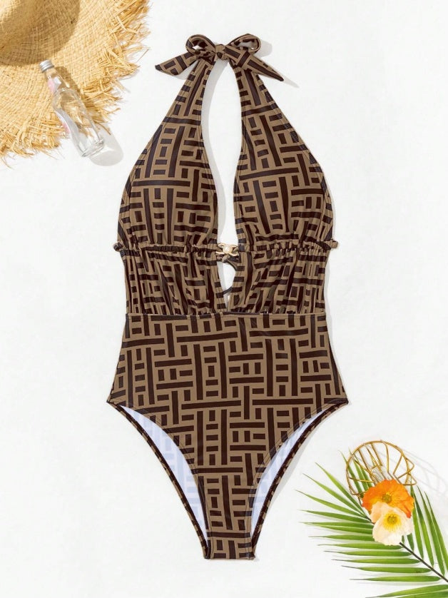 Maiô Duas Peças Feminino Casual - Modelo P272 com Aplicações