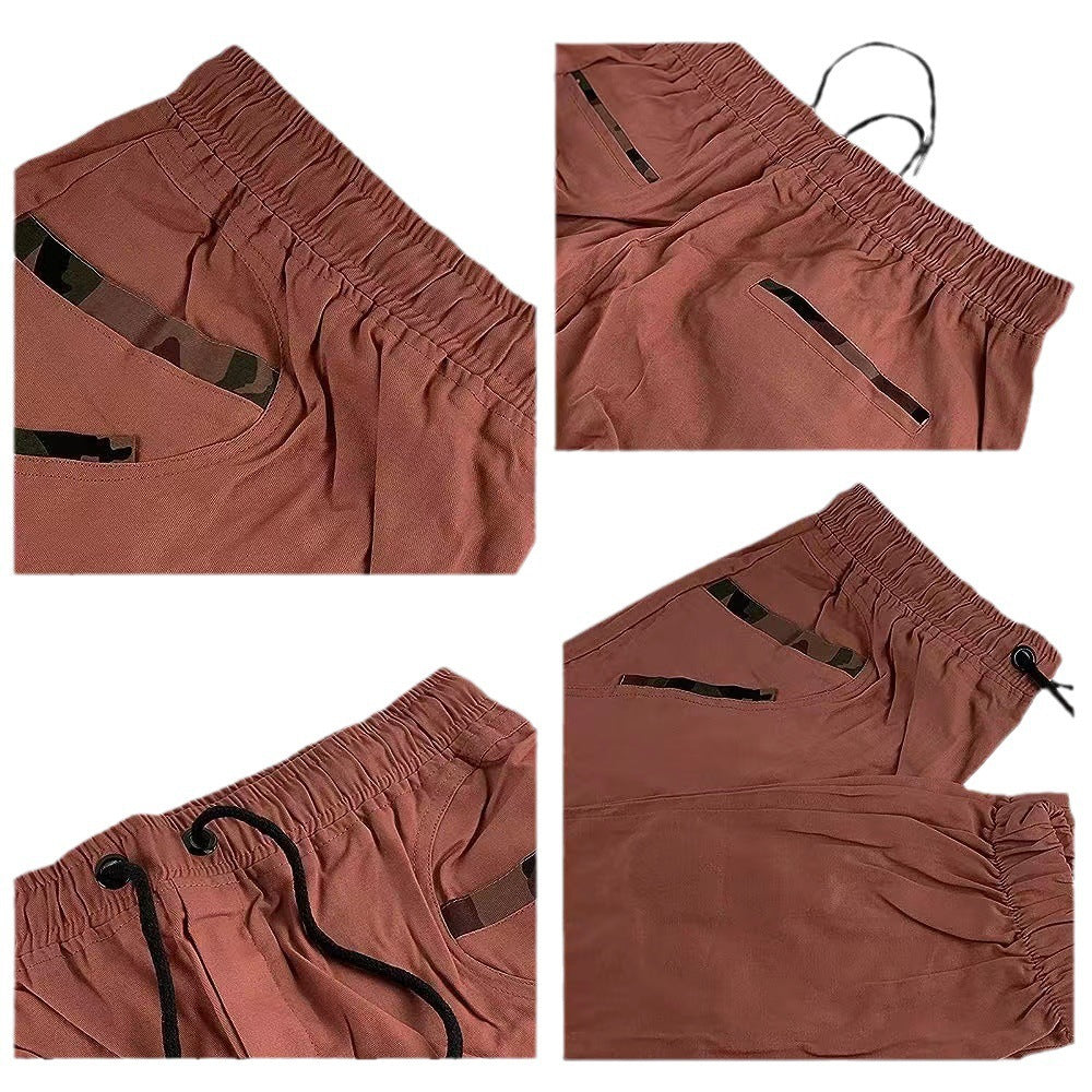 Calça Cargo Reta Estilo Streetwear